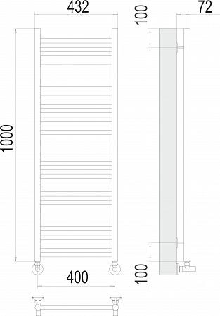 Аврора П20 400х1000 Полотенцесушитель  TERMINUS Королёв - фото 3