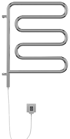Электро 25 Ш-обр 450х570 поворотный Полотенцесушитель  TERMINUS Королёв - фото 2