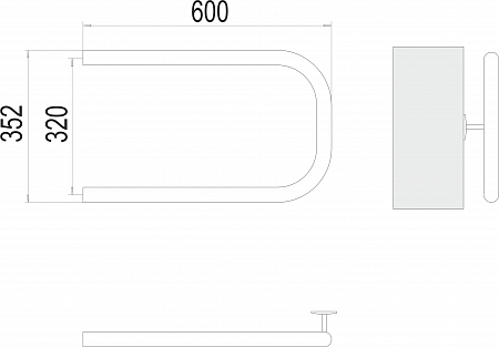 П-обр AISI 32х2 320х600 Полотенцесушитель  TERMINUS Королёв - фото 3