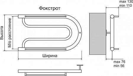 Фокстрот AISI 32х2 320х700 Полотенцесушитель  TERMINUS Королёв - фото 3