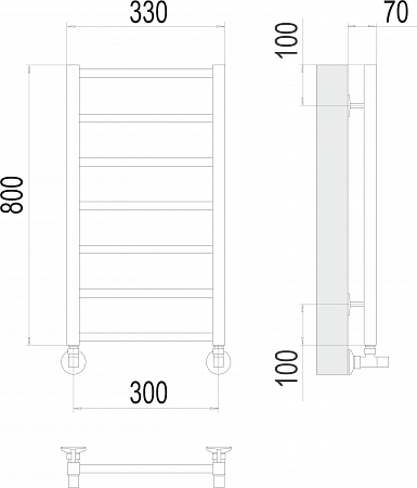 Контур П7 300х800 Полотенцесушитель  TERMINUS Королёв - фото 3