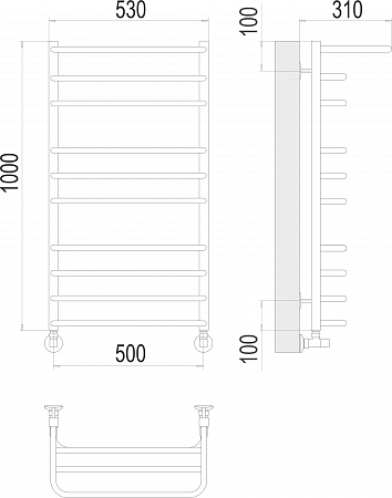 Арктур П10 500х1000 Полотенцесушитель  TERMINUS Королёв - фото 3