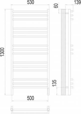 Соренто П15 500х1300 электро (sensor quick touch) Полотенцесушитель  TERMINUS Королёв - фото 3