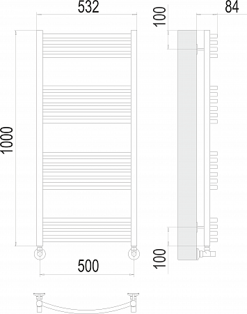 Классик П20 500х1000 Полотенцесушитель  TERMINUS Королёв - фото 3