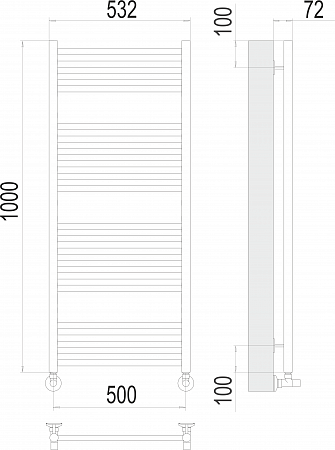 Аврора П20 500х1000 Полотенцесушитель  TERMINUS Королёв - фото 3