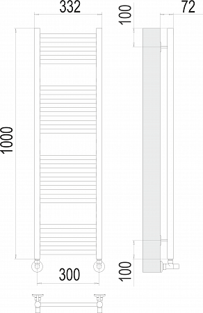 Аврора П20 300х1000 Полотенцесушитель  TERMINUS Королёв - фото 3