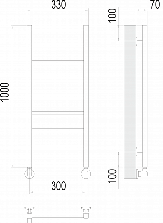 Контур П9 300х1000 Полотенцесушитель  TERMINUS Королёв - фото 3