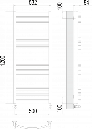 Классик П22 500х1200 Полотенцесушитель  TERMINUS Королёв - фото 3