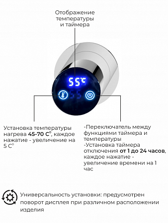 Рондо П2 350х760 электро Полотенцесушитель TERMINUS Нержавеющая сталь Королёв - фото 5