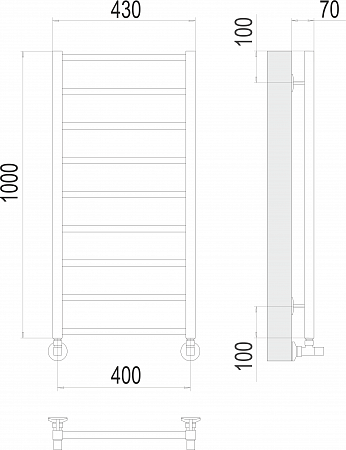 Контур П9 400х1000 Полотенцесушитель  TERMINUS Королёв - фото 3