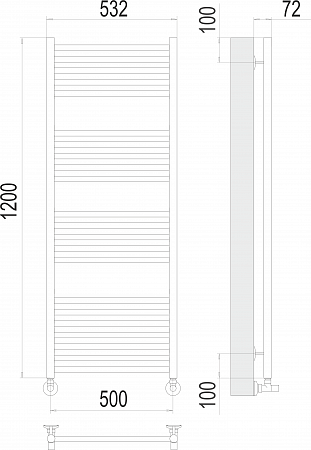 Аврора П22 500х1200 Полотенцесушитель  TERMINUS Королёв - фото 3