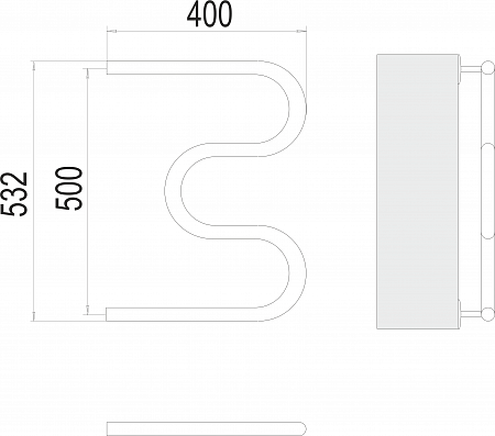 М-обр БШ 500х400 Полотенцесушитель  TERMINUS Королёв - фото 3