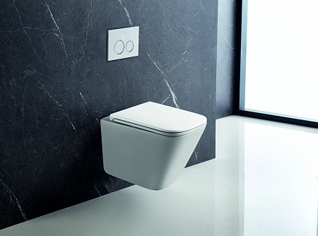 Подвесной унитаз безободковый Terminus Ватикан Monolit 490х340 белый Королёв - фото 1