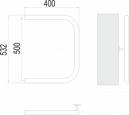 П-обр AISI 32х2 500х400 Полотенцесушитель  TERMINUS Королёв - фото 3